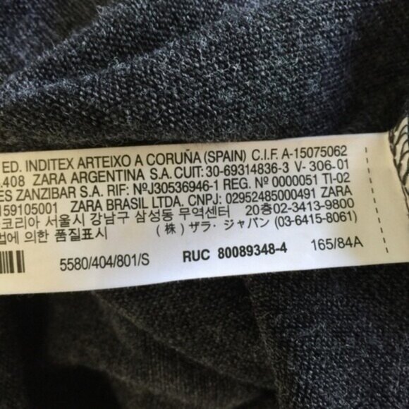 Zara Sweater Small Gray Stretch Soft Boat Neck - Picture 2 of 6